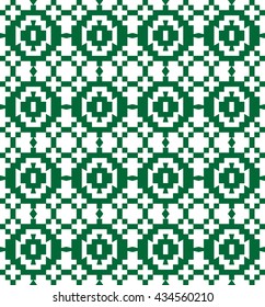 Serbian traditional carpet seamless pattern