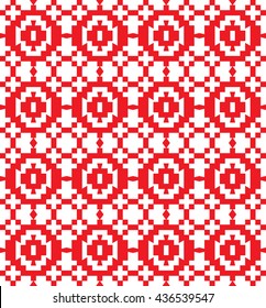 Serbian Traditional Carpet Seamless Pattern