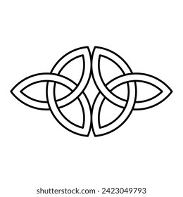 The Serch Bythol Design. Nordic symbol. Celtic love and friendship symbol. Celtic style interlaced pattern isolated vector.