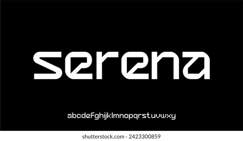 SERENA FONT VECTOR DISPLAY FUTURISTIC SCIFI CYBERPUNK