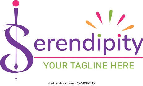 Serendipity logotype, colorful concept, creative vector for serentipity, creative logo