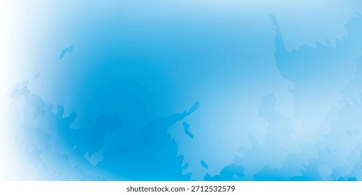 A serene abstract background featuring a smooth blue gradient transitioning to white, adorned with subtle, organic, watercolor-like textures creating a calming and ethereal visual effect.