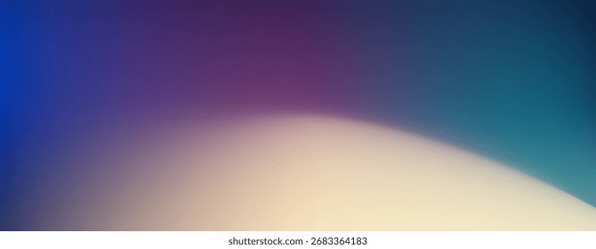 um fundo abstrato sereno com um pico suave e brilhante contra um gradiente profundo de crepúsculo de azul, roxo e azul escuro.