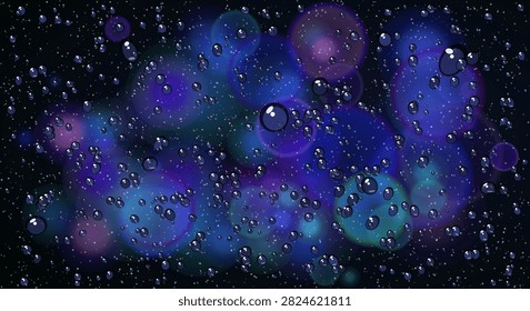 Serene abstract background with floating glowing bubbles and bokeh light circles for calm modern digital graphic art compositions.