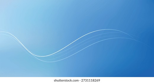 Serene abstract blue gradient background featuring elegant wavy lines, creating a tranquil atmosphere for web design, presentations, and modern backdrops