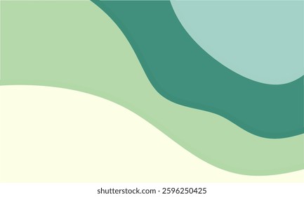 A serene abstract design with layered shades of green, creating a smooth, modern, and visually calming background