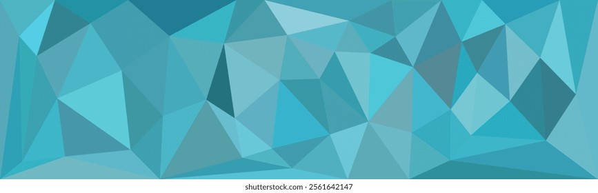 A serene abstract piece featuring a calming gradient of blue hues. The polygonal shapes create a tranquil and harmonious composition, evoking feelings of peace and tranquility.