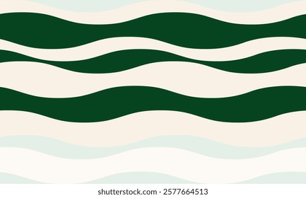 Serene abstract wave pattern in calming greens and creams. Perfect for backgrounds, textiles, website design, and packaging.  Modern, minimalist style adds sophistication to any project.