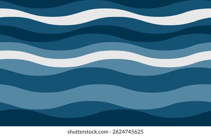 Serene abstract wave pattern in calming blues.  Perfect for website backgrounds, textile designs, or calming visuals.  Evokes feelings of peace, tranquility, and the oceans rhythm.