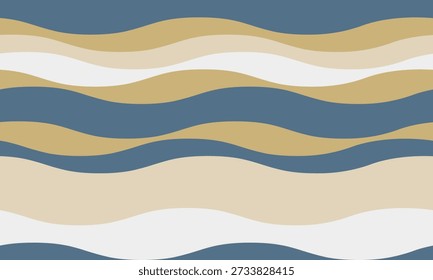 Padrão de onda abstrata serena em neutros calmantes.  Perfeito para fundos de sites, gráficos de mídia social e design têxtil.  Evoca sentimentos de paz, tranquilidade e fluidez.
