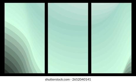 Serene Aqua Wave Gradient: Mezclas Tonales Suaves, Diseño Abstractas Moderno – Fondo Digital Calmante.