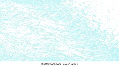 Serene Aqua Wave Pattern: A Refreshing Textured Background with Dynamic Swirls and Subtle Gradients for Design Projects and Creative Visuals on White Surface
