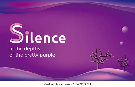 The serene background in a beautiful deep purple color is quite deep, great for design elements