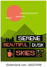 Serene Beautiful Dusk Skies