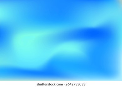 Fundo de Gradiente Abstrato Azul Sereno com Fluxo de Luz Suave Artística. Vetor de fundo azul elegante