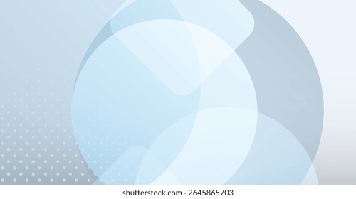 Serene Blue Abstract with Overlapping Gentle Curves and Subtle Dots, Soft Aesthetic Background for Modern Design and Technological Innovation, Light and Fresh Presentation