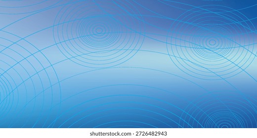Um fundo azul sereno com um gradiente suave de tons mais claros a mais escuros, sutilmente adornado com linhas geométricas e padrões delicados e fluidos que adicionam profundidade e um toque moderno à composição geral.