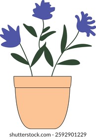 Serene Blue Flower Pot Calm