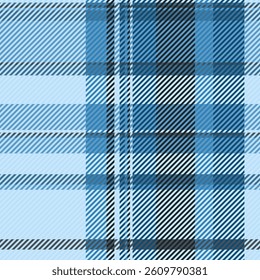 Serene blue plaid pattern, ideal for textile design, fashion, or website backgrounds.  Subtle diagonal lines add visual interest, evoking a sense of calm and order.