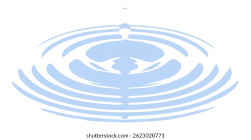 Serene Blue Water Ripple Effect: Freshness and Tranquility in Elegant, Minimalist Design Ideal for Spa, Wellness and Calmness Visuals, Simple Background