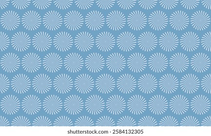 Serene blue and white circular pattern a calming, repeating design ideal for backgrounds, textiles, or website decoration.  The subtle texture adds depth and visual interest.