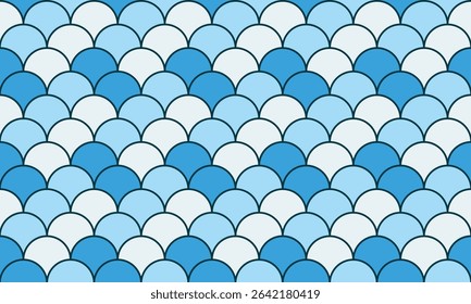 Serene blue and white scales pattern.  Perfect for backgrounds, textures, website design, or print projects. Evokes water, tranquility, and elegance.