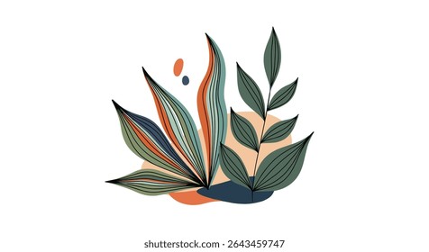 Serene Botanical Composition A Celebration of Nature's Beauty and the Colors of Autumn