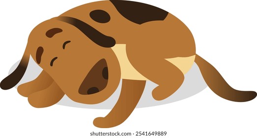 Serene brown dog peacefully slumbers, radiating calmness and adorableness