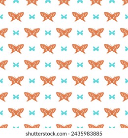 Serene Butterfly Wings Vector Seamless Pattern can be use for background and apparel design