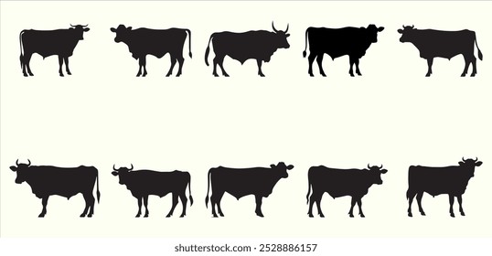 A Serene Cow Silhouette Design