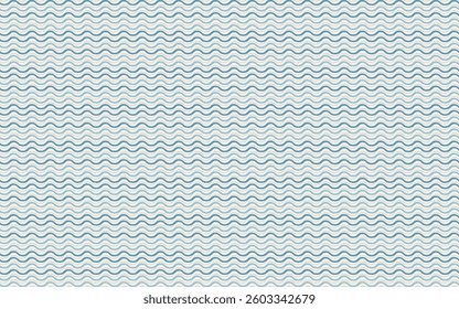 A serene design featuring gentle ocean waves rolling in with soft blues, aquamarine, and sandy beige tones, creating a calming and rhythmic pattern