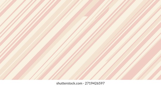 Un sereno patrón de rayas diagonales en tonos suaves de color rosa y crema visto directamente desde arriba