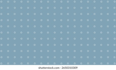 Serene dusty blue vector background with delicate white star outlines. Perfect for calm, baby, or minimalist designs.