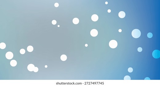 A serene and ethereal abstract background featuring a gradient of light to dark blue, adorned with numerous soft, glowing white bokeh lights of varying sizes, creating a dreamy and tranquil visual ef.
