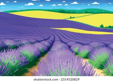 Una experiencia serena.La belleza encantadora de los campos de lavanda