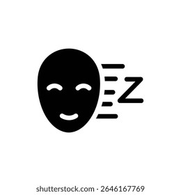 Serene Face with Z Trail Symbolizing Peaceful Sleep