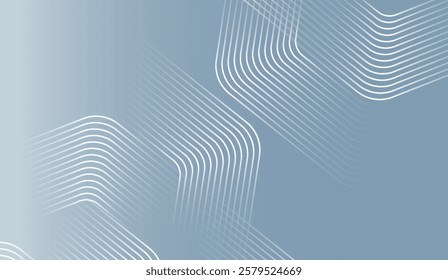 Serene Gradient, An Abstract Composition of Intersecting White Lines on a Soft Blue Background, Evoking Calm and Modernity