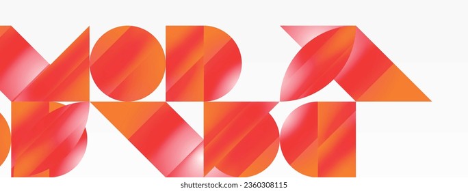 Serene gradient template. Circles and triangles mingle in minimalist perfection. Gentle fusion of forms and hues creates balanced yet captivating backdrop, embodying modern sophistication