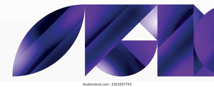 Serene gradient template. Circles and triangles mingle in minimalist perfection. Gentle fusion of forms and hues creates balanced yet captivating backdrop, embodying modern sophistication