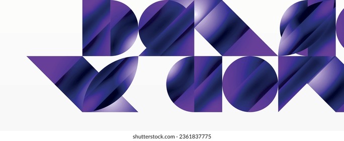 Serene gradient template. Circles and triangles mingle in minimalist perfection. Gentle fusion of forms and hues creates balanced yet captivating backdrop, embodying modern sophistication
