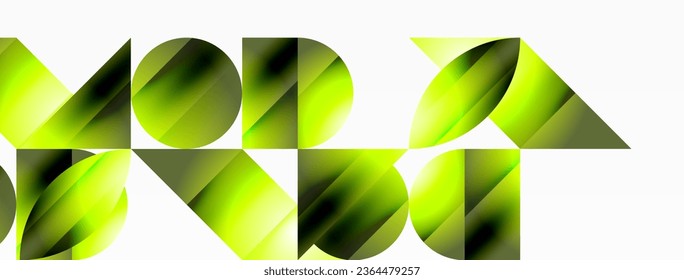 Serene gradient template. Circles and triangles mingle in minimalist perfection. Gentle fusion of forms and hues creates balanced yet captivating backdrop, embodying modern sophistication