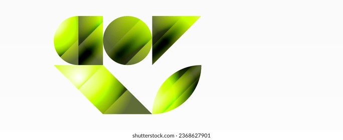 Serene gradient template. Circles and triangles mingle in minimalist perfection. Gentle fusion of forms and hues creates balanced yet captivating backdrop, embodying modern sophistication