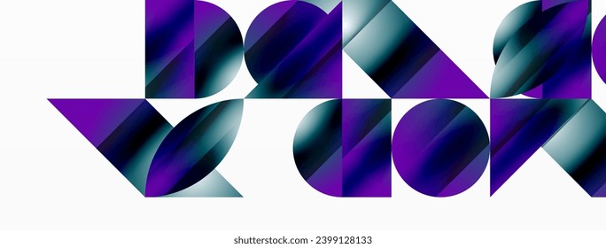 Serene gradient template. Circles and triangles mingle in minimalist perfection. Gentle fusion of forms and hues creates balanced yet captivating backdrop, embodying modern sophistication