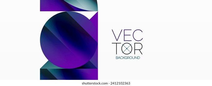 Serene gradient template. Circles and triangles mingle in minimalist perfection. Gentle fusion of forms and hues creates balanced yet captivating backdrop, embodying modern sophistication