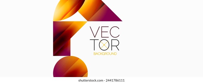Serene gradient template. Circles and triangles mingle in minimalist perfection. Gentle fusion of forms and hues creates balanced yet captivating backdrop, embodying modern sophistication