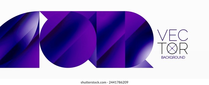 Serene gradient template. Circles and triangles mingle in minimalist perfection. Gentle fusion of forms and hues creates balanced yet captivating backdrop, embodying modern sophistication