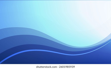 Serene Gradient Wave Abstract Background with Fine Lines and Smooth Transitions, Offering a Calming Visual Experience for Digital or Print Design Projects