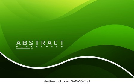 Serene Green Waveforms: An Abstract Background with Harmonious Lines and Subtle Gradient Shifts Presenting a Smooth and Appealing Visual Experience