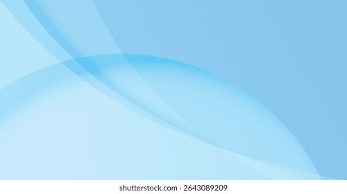 Serene light blue abstract background with flowing curves and gentle gradients