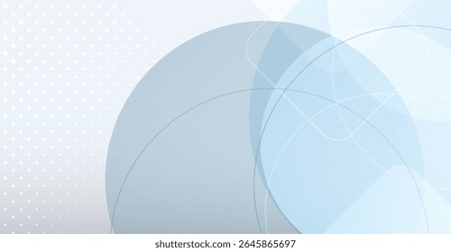 Fondo de círculos degradados azul claro sereno: diseño minimalista moderno con Formas geométricas y efectos de semitonos sutiles para la creatividad digital y la estética refrescante